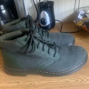 Dr. Martens Forest Green Canvas Boots